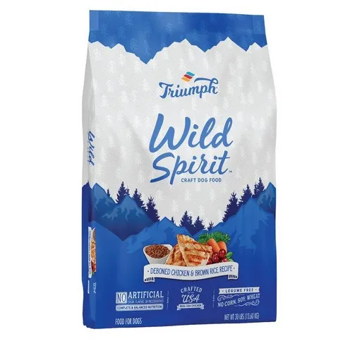 30 Lb Triumph Wild Spirit Deboned Chicken & Brown Rice - Dog/Cat Supplements